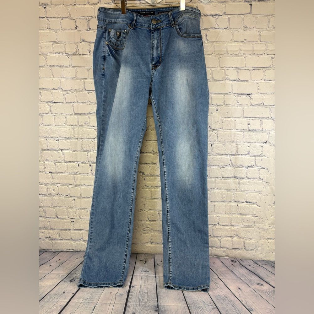 Philipp Plein Faded Blue Distressed Denim Five Star Italy Handmade Jeans Size 35